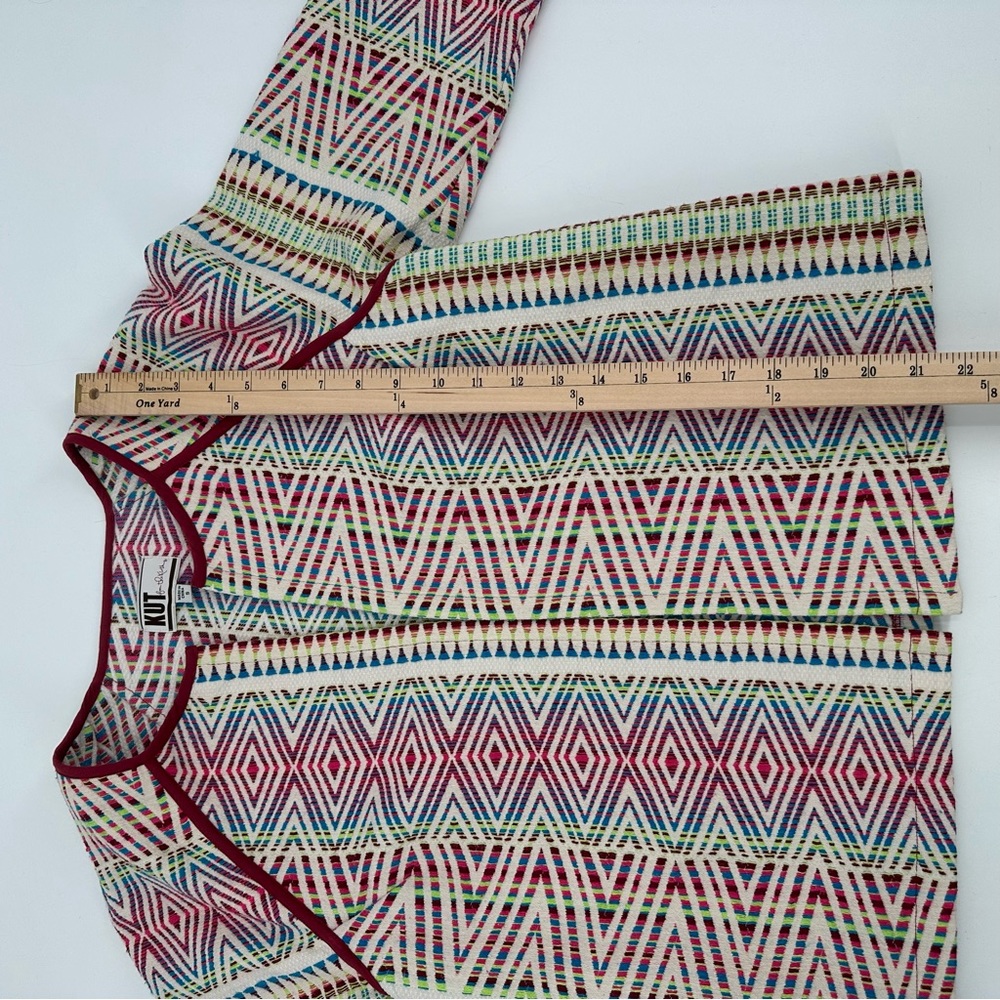 Kut from the Kloth Blazer Jacket Womens S Colorful Tapestry Open Short Length - Picture 9 of 11